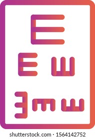  Eye test icon isolated on abstract background

