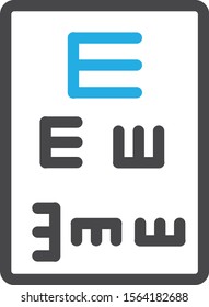  Eye test icon isolated on abstract background

