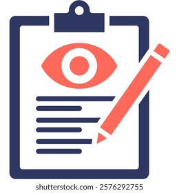 Eye Test Icon Mixed Vector Illustration
