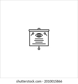 eye test icon on white background