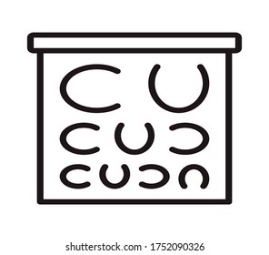 eye test icon vector for web and app