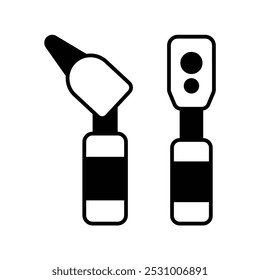 Augentestsymbol auf weißem Hintergrund, Vektorgrafik