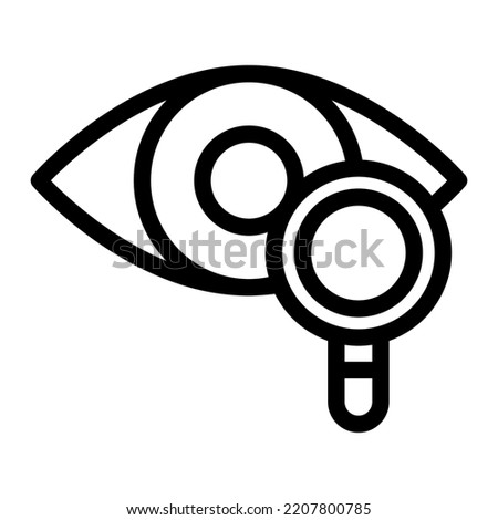 eye test line icon illustration vector graphic