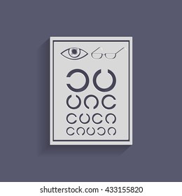 eye test. medic vector illustration