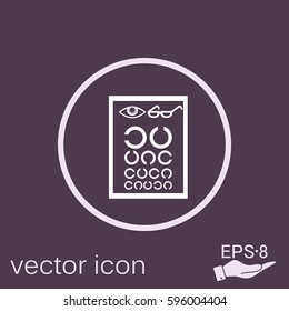eye test. medic vector illustration