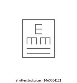 Eye test, ophthalmologist icon. Element of medicine icon. Thin line icon
