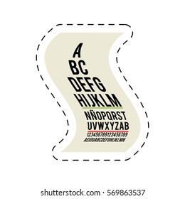 eye test optical paper cut line vector illustration eps 10