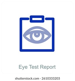 Eye Test Report icon concept