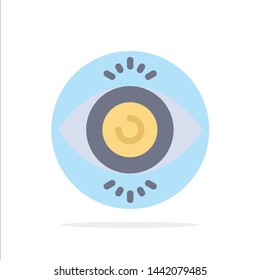 Eye Test, Search, Science Abstract Circle Background Flat color Icon