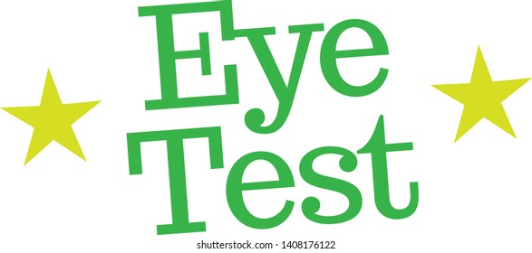 EYE TEST stamp on white