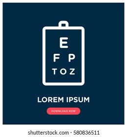 Eye test vector icon