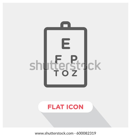 Eye test vector icon