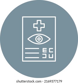 Icono del vector de prueba ocular. Se puede usar para imprimir, móviles y aplicaciones web.