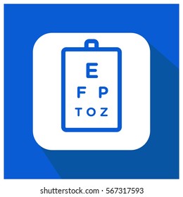 Eye test vector icon, health symbol. Modern, simple flat vector illustration for web site or mobile app