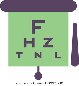 Eye test vector icon. Modern, simple flat vector illustration for web site or mobile app