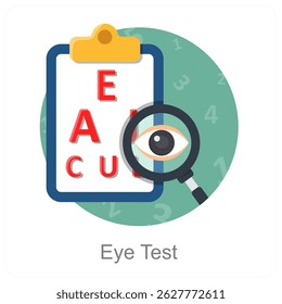 Prova ocular e conceito do ícone de visão