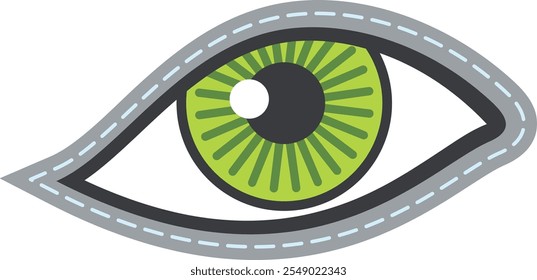 Eye textile patch. Fashion label. Textile applique