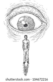 eye that looks at a man