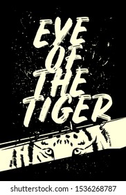 eye of the tiger tshirt design vector illustration