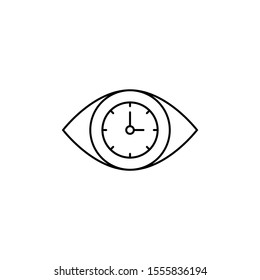 Eye, time, clock, work icon. Simple line, outline vector of icons for ui and ux, website or mobile application
