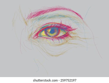 Eye in time / Expressive illustration of human ageing 