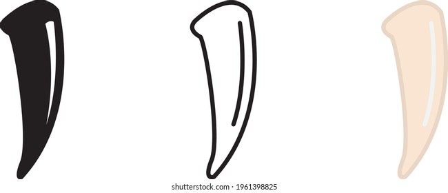 ícono de diente de ojo, ilustración vectorial