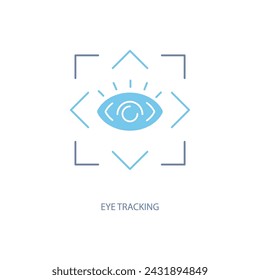 eye tracking concept line icon. Simple element illustration. eye tracking concept outline symbol design.