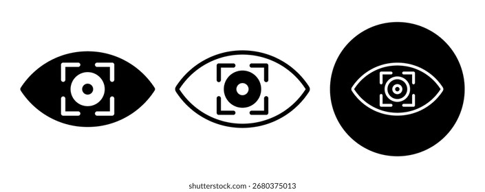 Eye Tracking Icon Collection Glyph and Mixed Vector Illustration