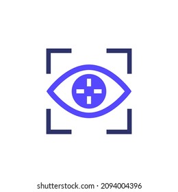 Eye Tracking Icon On White