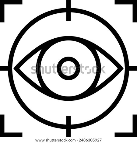 eye tracking icon. Thin linear style design isolated on white background