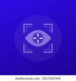 ícone de rastreamento ocular, design transparente