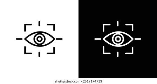 Icono de seguimiento ocular. Ilustración vectorial, pictograma aislado. editable