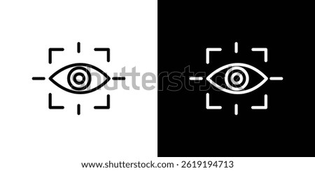 Eye tracking icon. vector illustration, pictogram isolated. editable