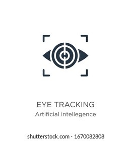 Eye Tracking Icon Vector. Trendy Flat Eye Tracking Icon From Artificial Intellegence And Future Technology Collection Isolated On White Background. Vector Illustration Can Be Used For Web And Mobile 