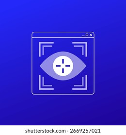 Icono de servicio de seguimiento ocular, Vector