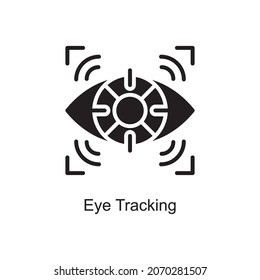 Eye Tracking Trendy icon isolated on white and blank background for your design