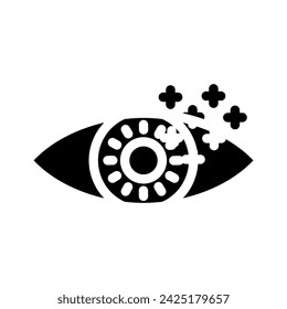 eye tracking ux ui design glyph icon vector. eye tracking ux ui design sign. isolated symbol illustration