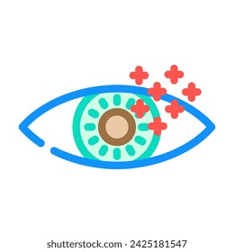 eye tracking ux ui design color icon vector. eye tracking ux ui design sign. isolated symbol illustration