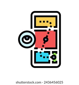 eye tracking ux ui design color icon vector. eye tracking ux ui design sign. isolated symbol illustration