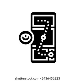 eye tracking ux ui design glyph icon vector. eye tracking ux ui design sign. isolated symbol illustration