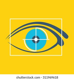 Eye Tracking Vector Illustration