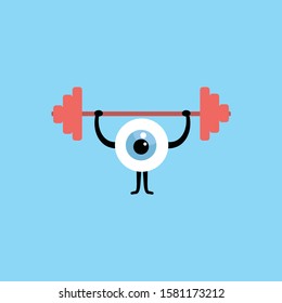 Eye Training, Eye Exercises, Vector, Flat Illustration