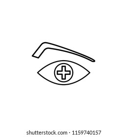 eye treatment icon. Element of disabled icon for mobile concept and web apps. Thin line eye treatment icon can be used for web and mobile