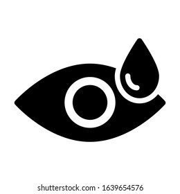 Eye treatment - Medical and Healthcare Glyph Icon - Vector