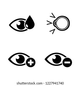 Eye Treatment. Simple Related Vector Icons Set For Video, Mobile Apps, Web Sites, Print Projects And Your Design. Eye Treatment Icon Black Flat Illustration On White Background.