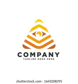 Eye in the triangle. All seeing eye symbol, Illuminati symbol, Eye in a Pyramid Vector illustration