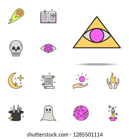 eye in the triangle icon. magic icons universal set for web and mobile
