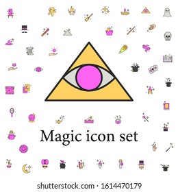 eye in the triangle icon. magic icons universal set for web and mobile