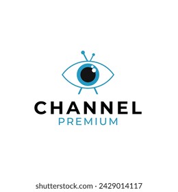 Eye TV Channel Logo Design Concept Vector Illustration