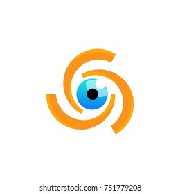 Eye Twirl Abstract Logo and Icon Element